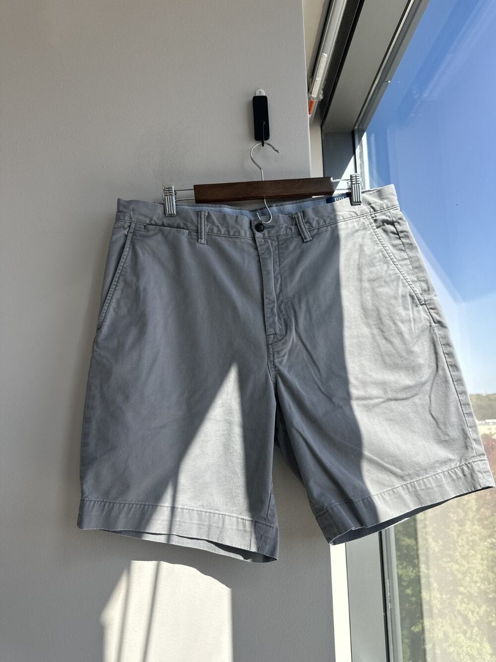 Polo Ralph Lauren Stretch Classic Fit The Polo Chino Shorts Cotton Blend Sz 35